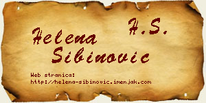 Helena Sibinović vizit kartica